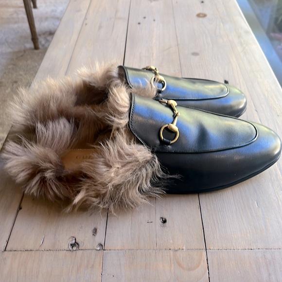Gucci PRINCETOWN Fur Mule Size 39 US 8.5-9 - Picture 9 of 14